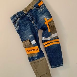 Dolce & Gabbana Boys Blue Logo Jeans